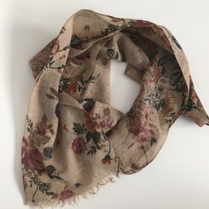 Vintage Floral Scarf scarve Rose